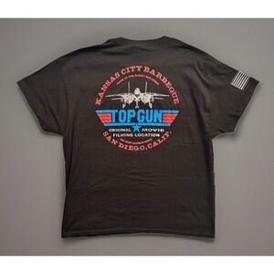 Top Gun Movie Bar Scene Shirt XL Black Kansas City Barbeque San Diego Promo Tee